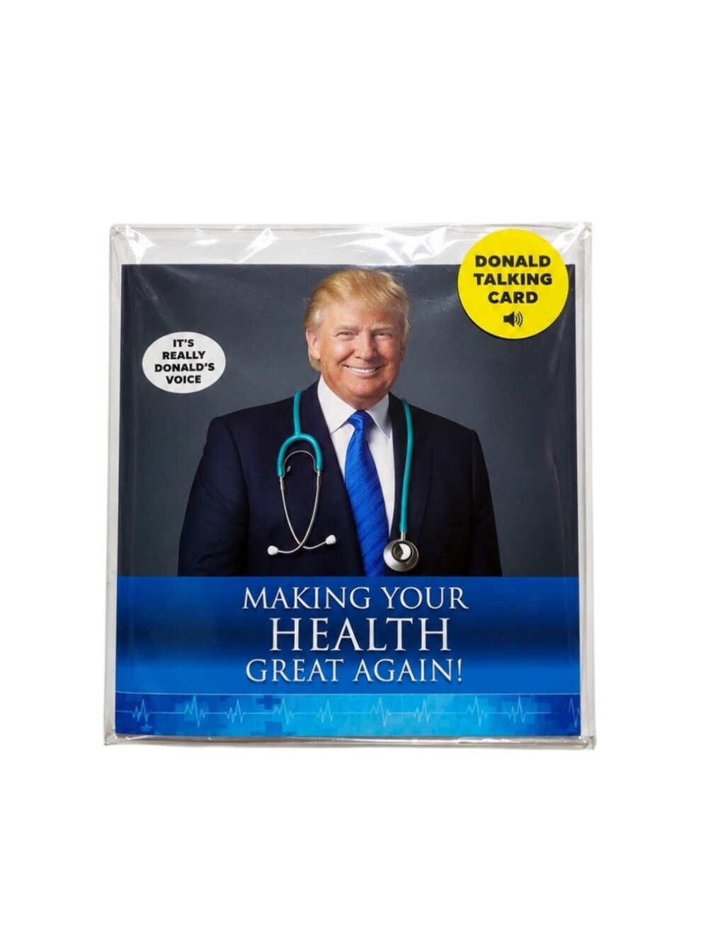 Donald Trump Novelty Talking Get Well Soon Greeting Card With Envelope NEW